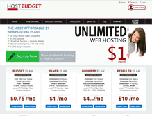Tablet Screenshot of hostbudget.com